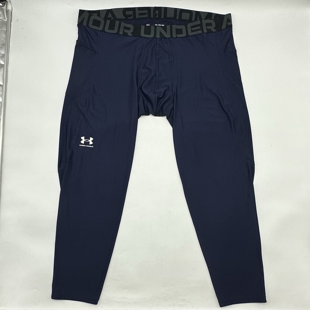 Under Armour Heat Gear Men's 4XL Blue Full Length Athletic Compression Leggings